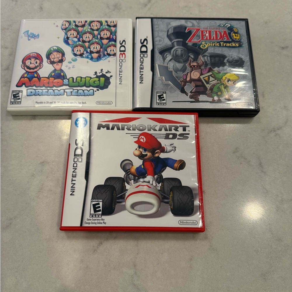 Nintendo DS Game Bundle - Mario & Luigi, Zelda, Mario Kart **CASES ONLY**